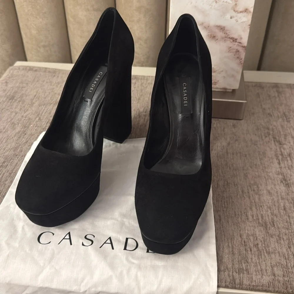 Casadei platform pumps new -retail price $995
